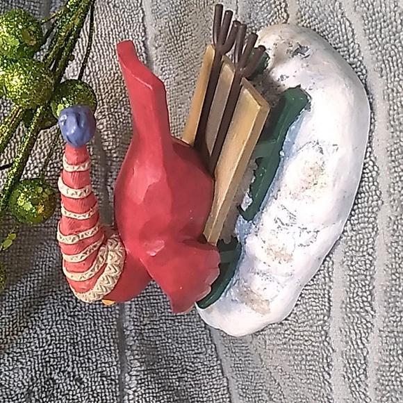RUSS-"MERRILY WE TWEET ALONG", Holiday Bird Sculpture. - Picture 6 of 6